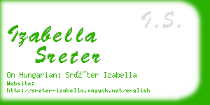 izabella sreter business card